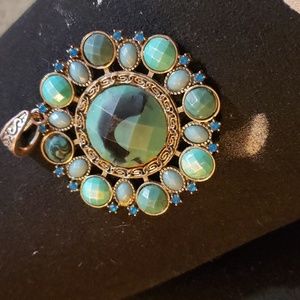 Vintage Handmade Turquoise Native American Pendant